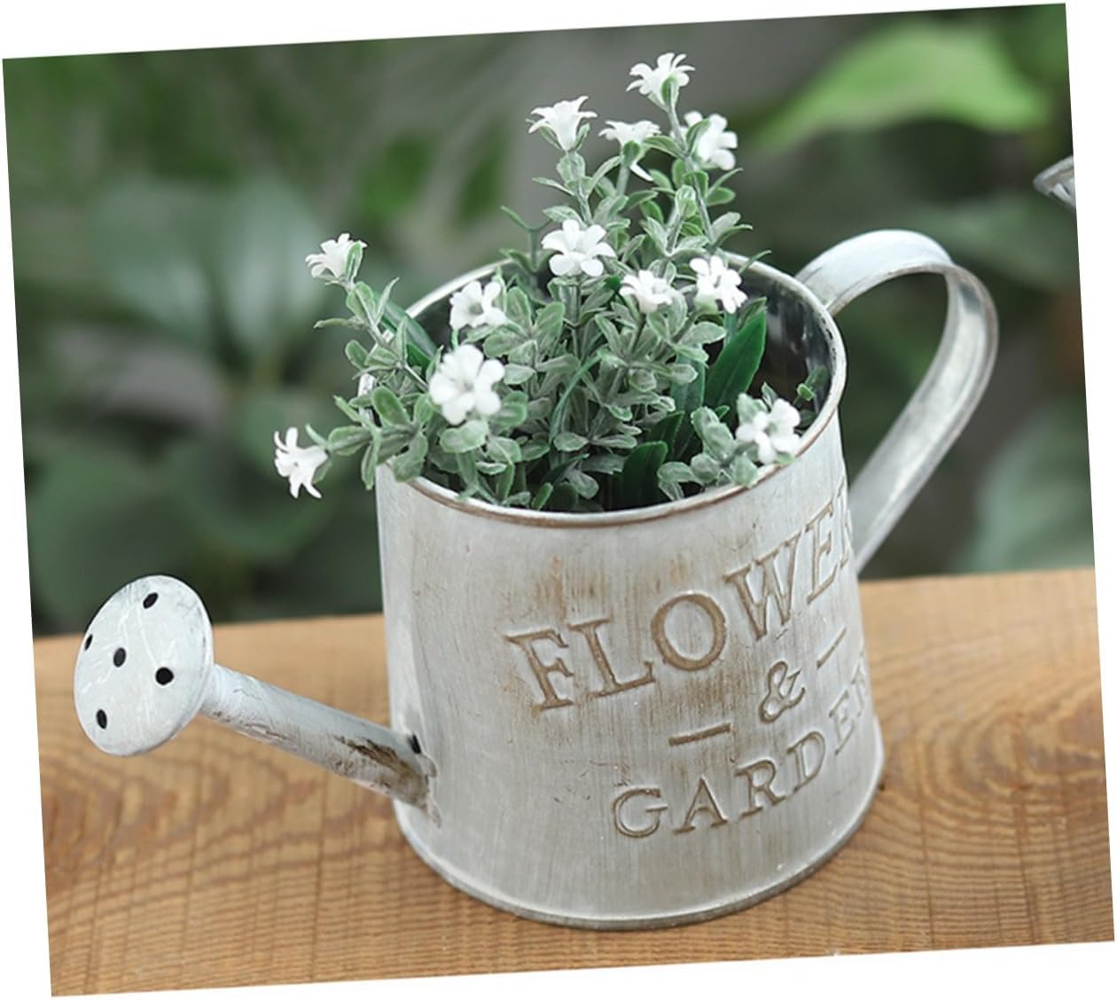 VOSAREA Iron Flower Pot Outdoor Decorative Vase