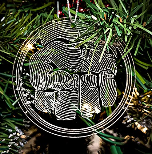 Furys Superheroes Clear Acrylic Christmas Ornaments Set of 5