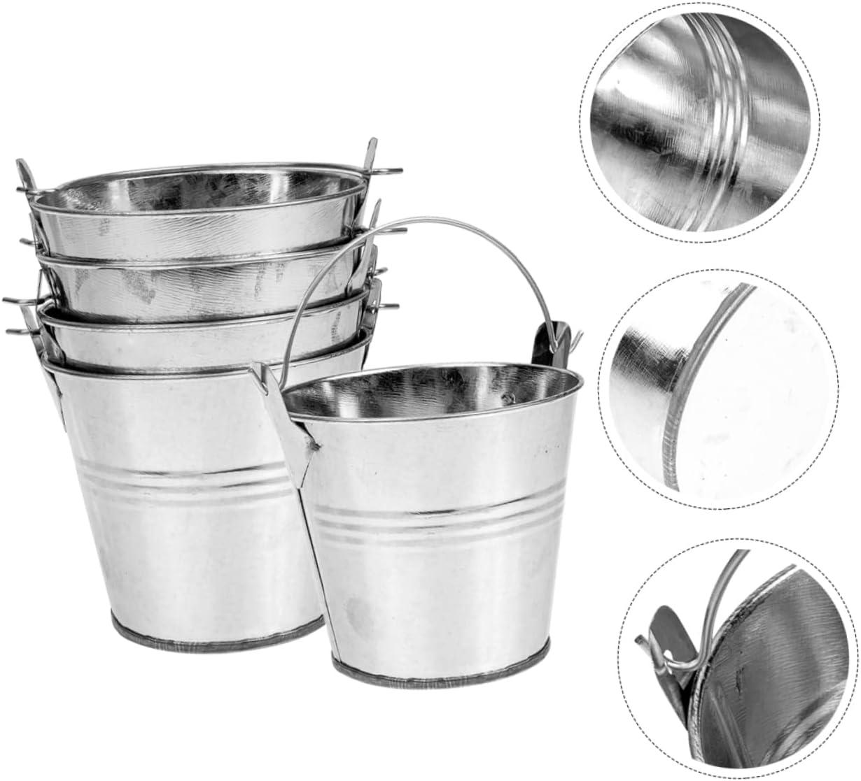 BESPORTBLE 5pcs Rustic Iron Flower Bucket Handles for Decor