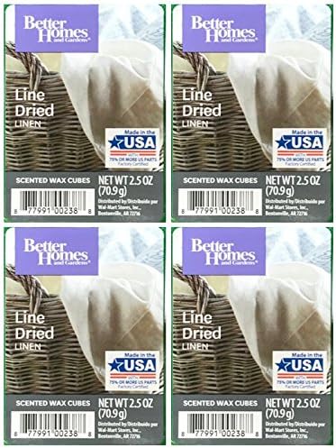 Better Homes and Gardens Dried Linen Scented Wax Cubes 4 Pack
