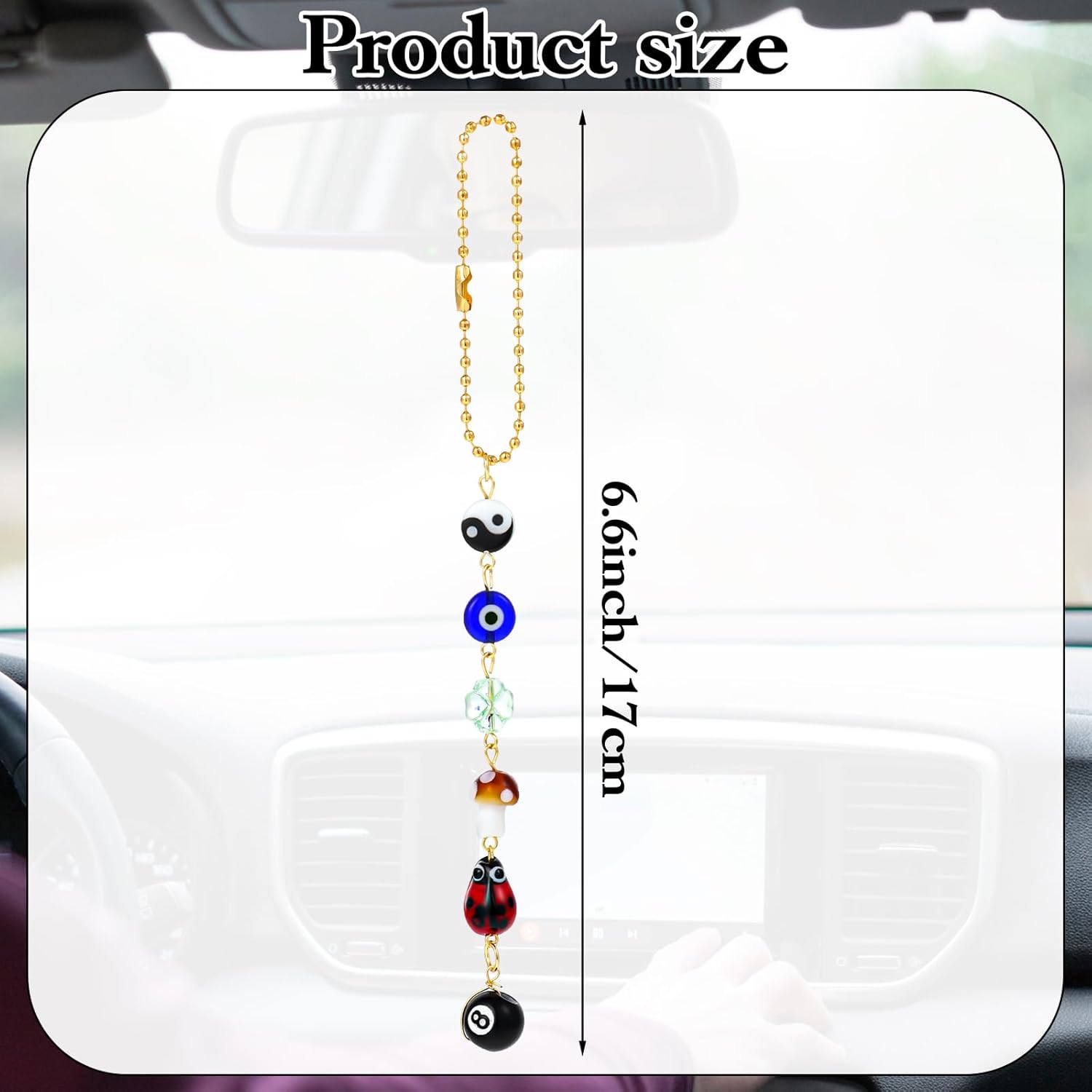 66 Inch Evil Eye Car Charm Boho Decor Keychain
