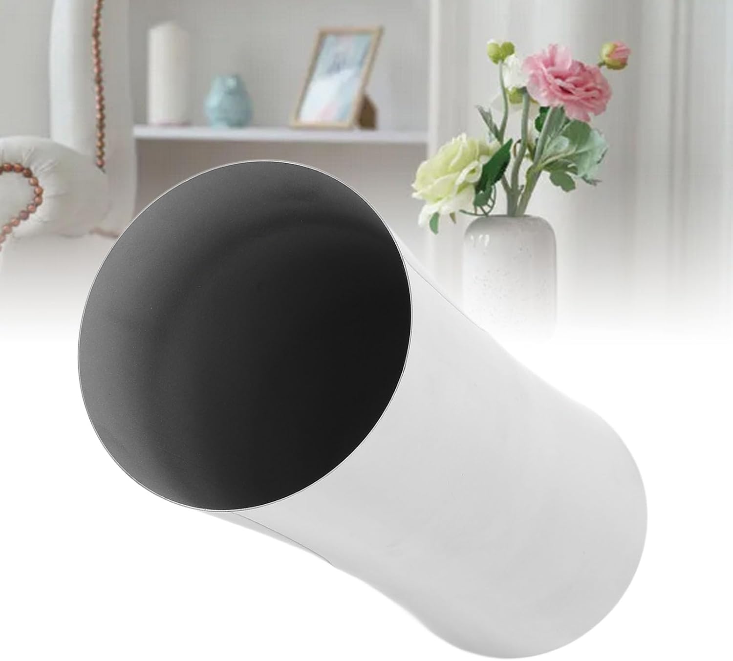 Tall 304 Stainless Steel Silver Waist Shaped Flower Vase