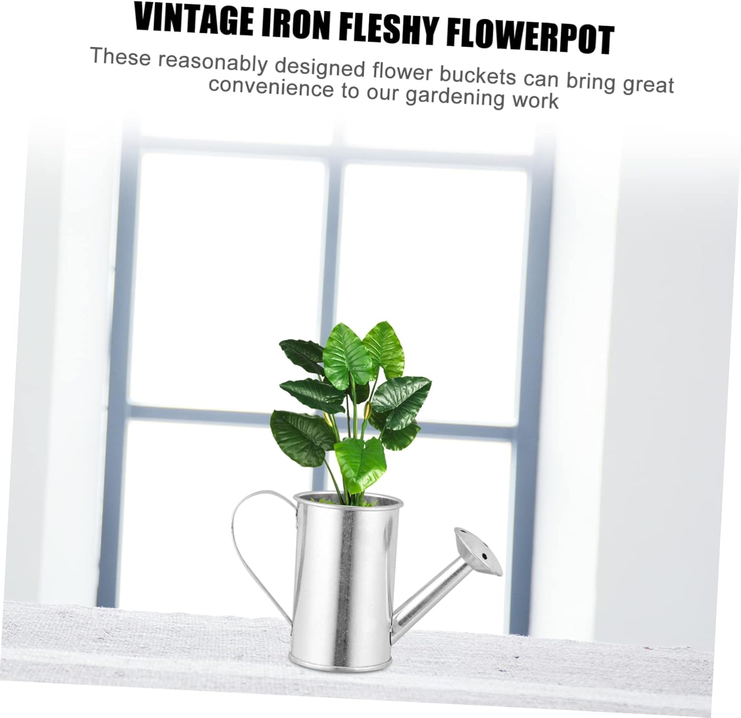 Alipis 6pcs Retro Iron Art Flower Bucket Rustic Decor Vase