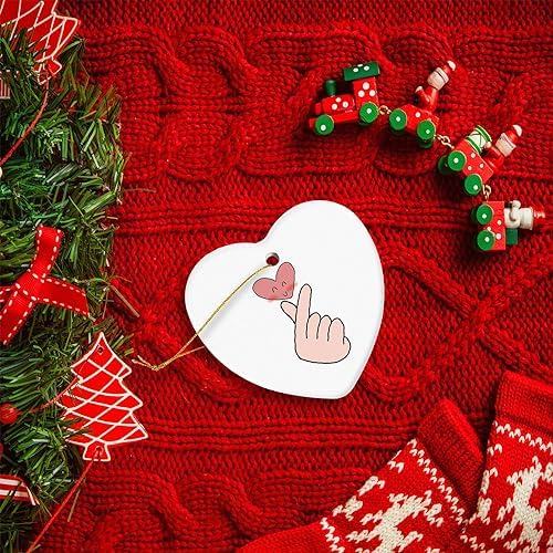 Stalsme Christmas Ornament Heart Shaped Plaque Decorations