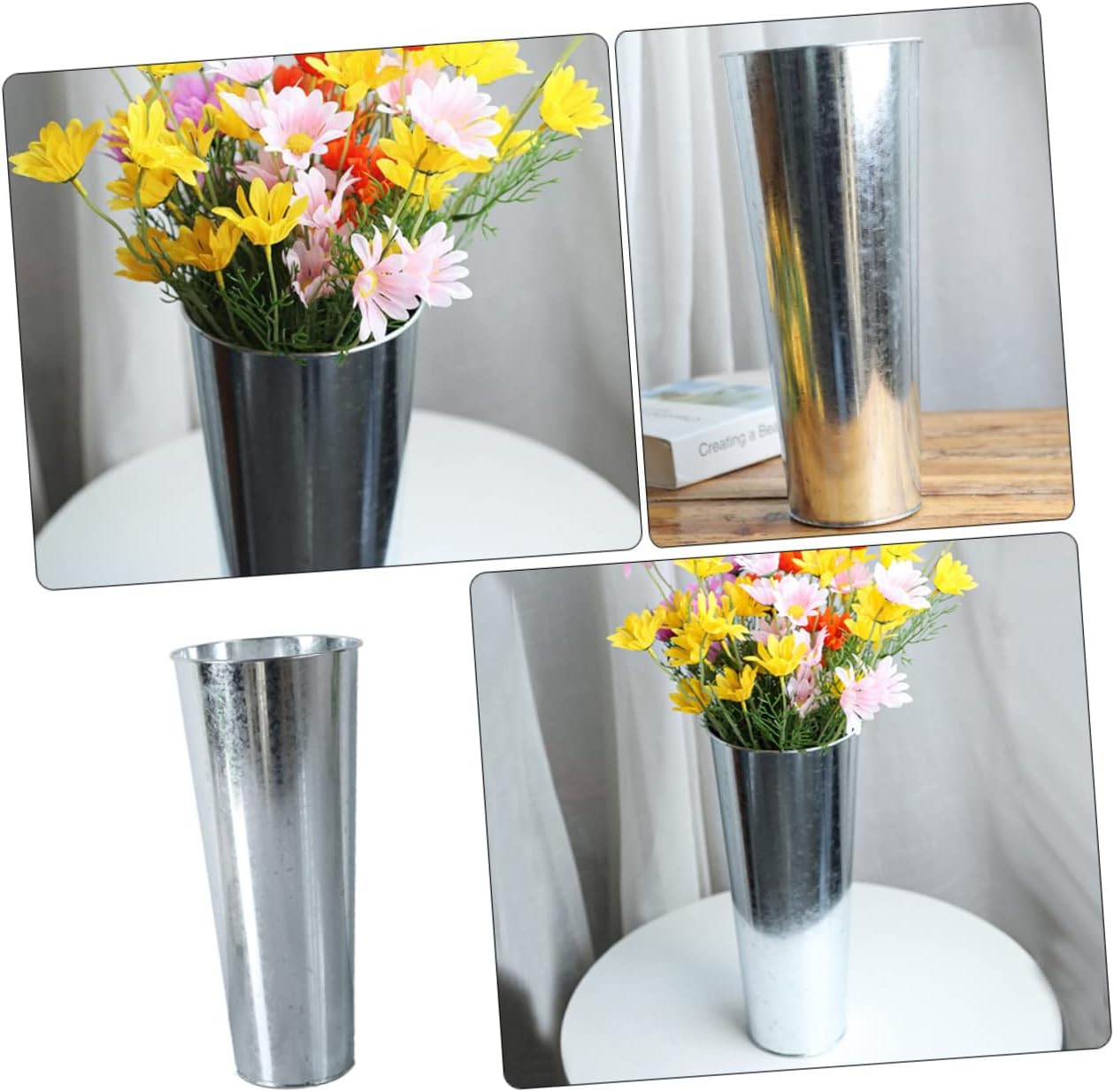 Vintage Iron Flower Arrangement Vase by MAGICLULU