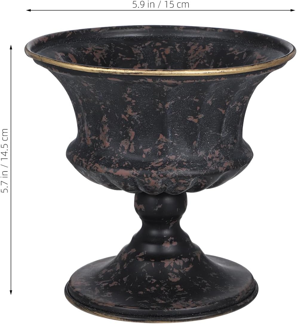Vintage Metal Urn Planter 6 Inch