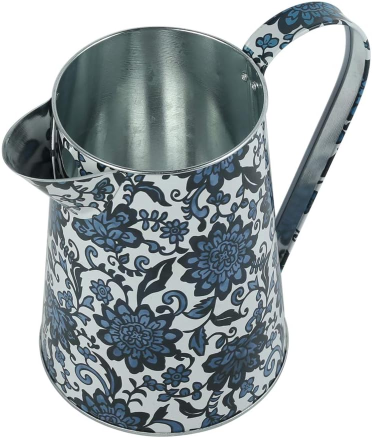 Shabby Chic Galvanized Metal Vase for Home Dcor