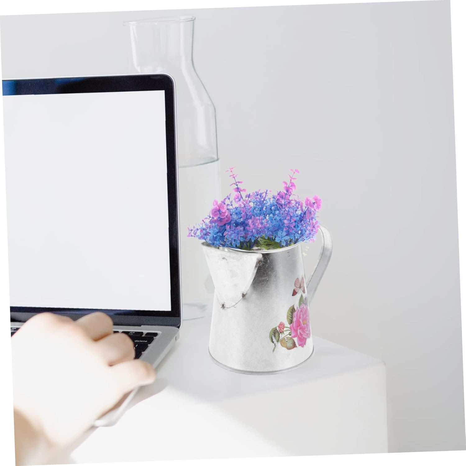 Rustic Iron Flower Vase for Home Decor