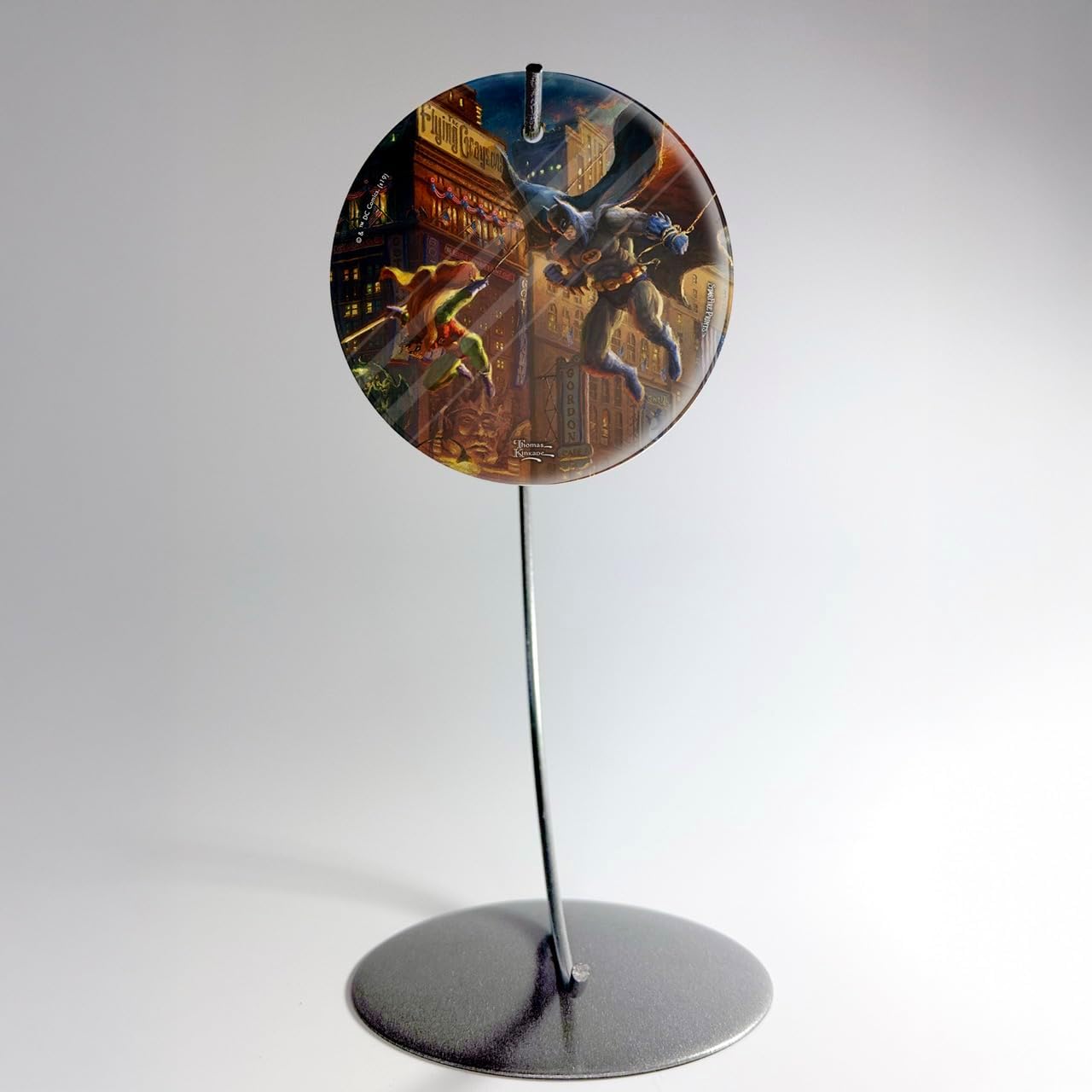 Thomas Kinkade The Dark Knight Saves Gotham City 35 Inch Glass Art