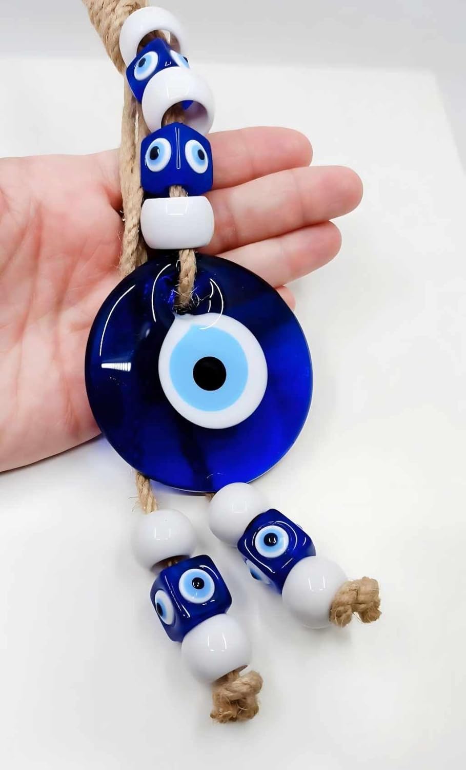 Blue Glass Evil Eye Handmade Hanging Ornament