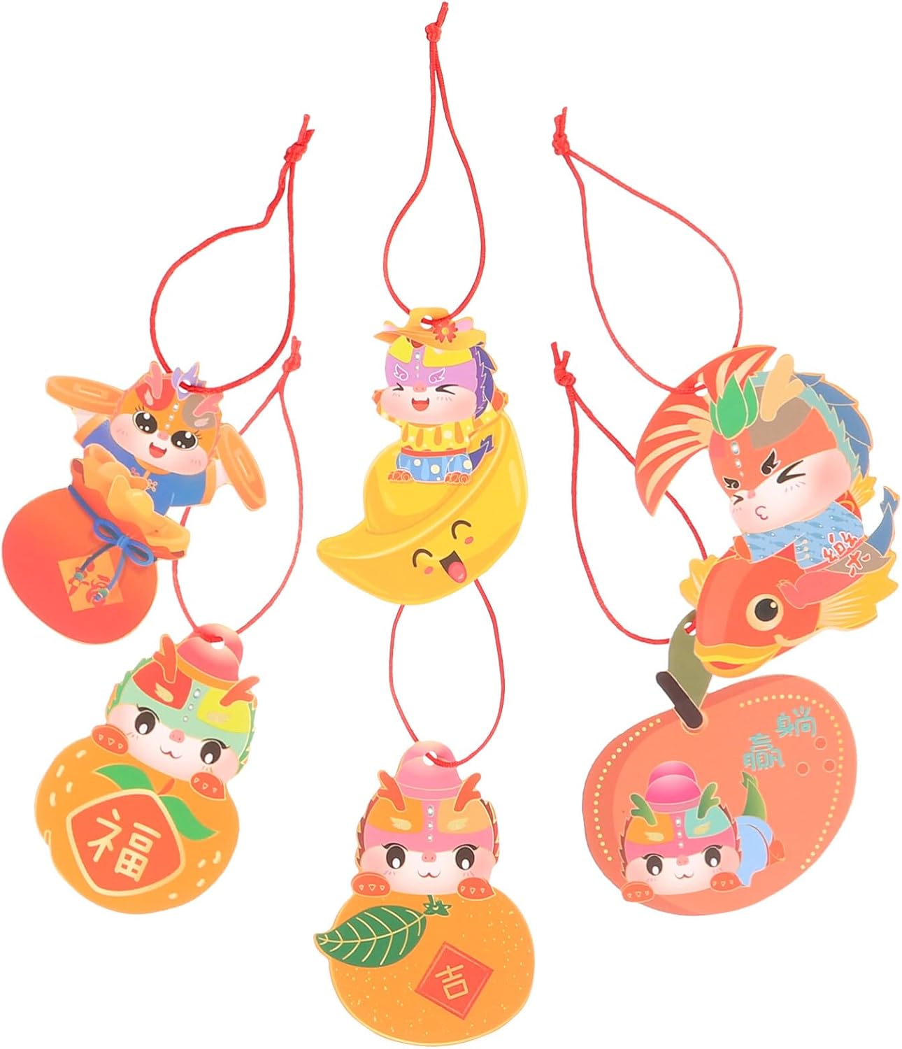 6pcs Chinese Hanging Ornaments for Festive Spring Festival Decor