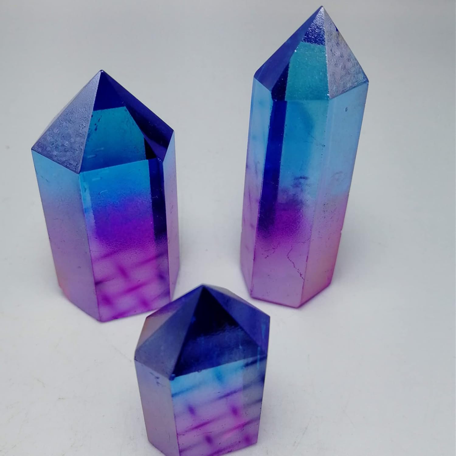 FLOAPA Yellow and Green Crystal Stones for Home Decor