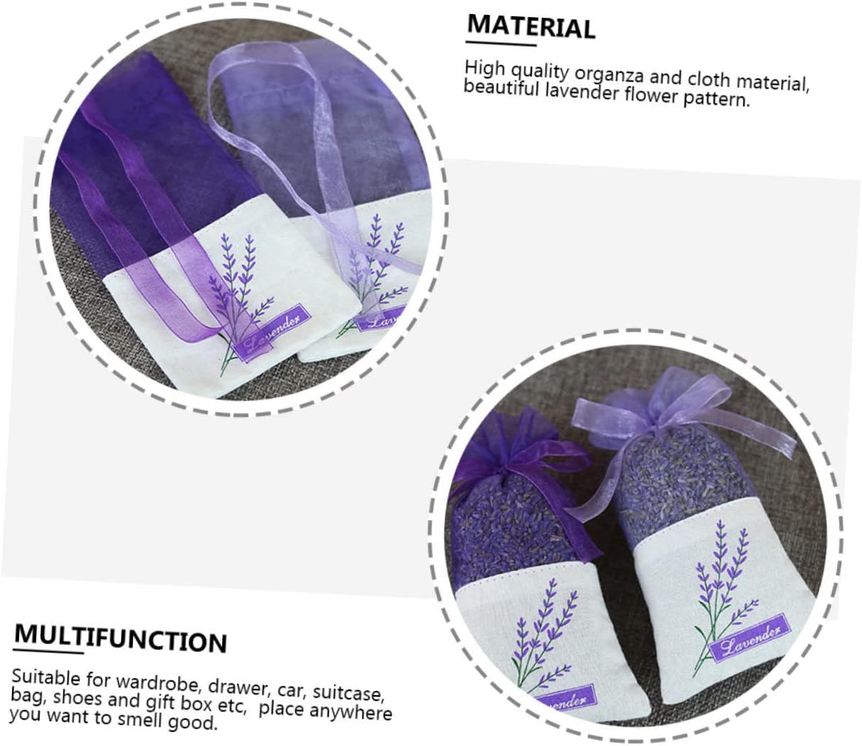 ARTIBETTER 22Pcs Lavender Sachet Bags for Home Wardrobe Travel Car Freshening