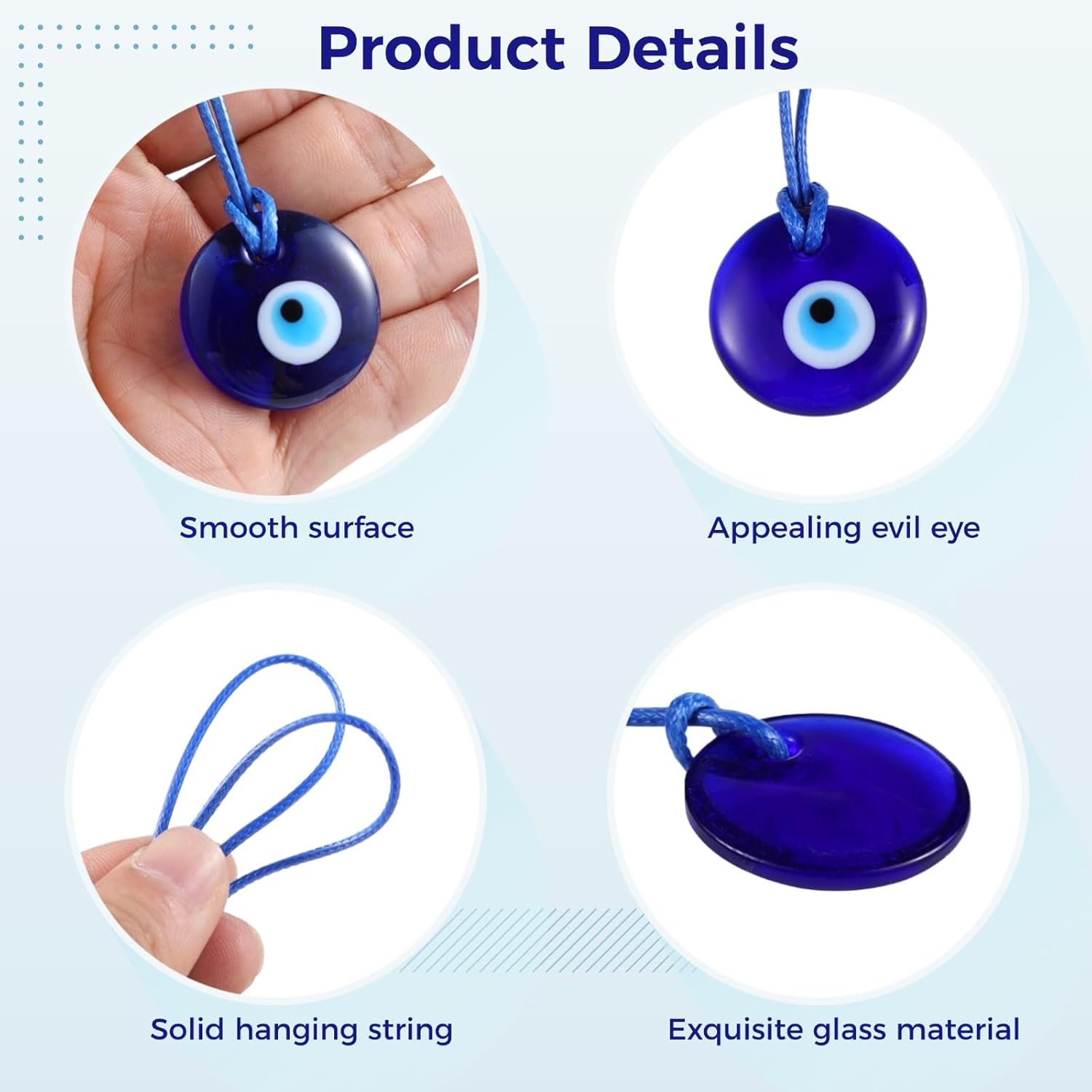 50PCS Turkish Blue Evil Eye Pendants Hanging Decor