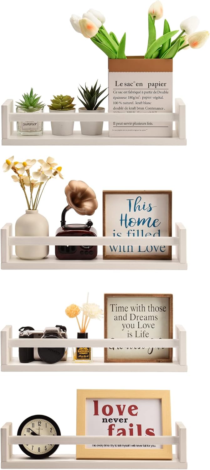 Sturdy Floating Wall Shelves for Kids Books and Decor