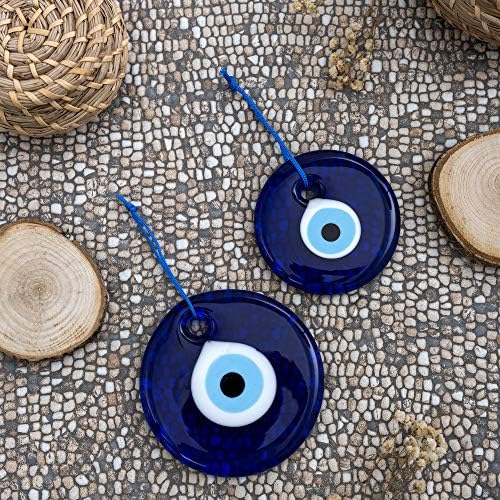 Turkish Blue Evil Eye Wall Hanging Set of 2