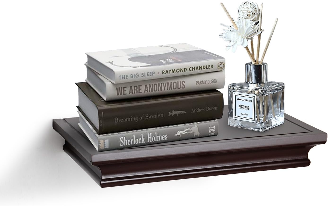 AHDECOR Floating Shelves Wall Mounted 12 Wide 775 Deep Espresso Brown