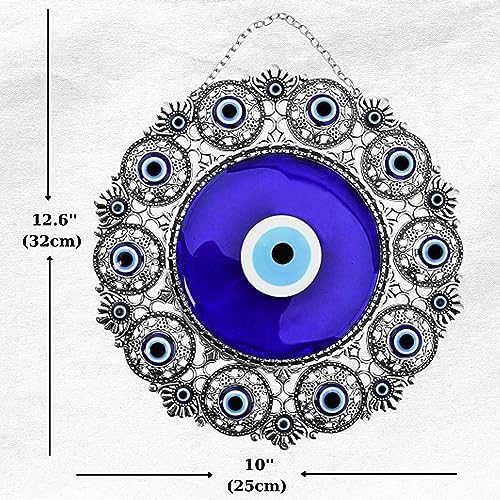 Blue Turkish Glass Evil Eye Wall Hanging Decor