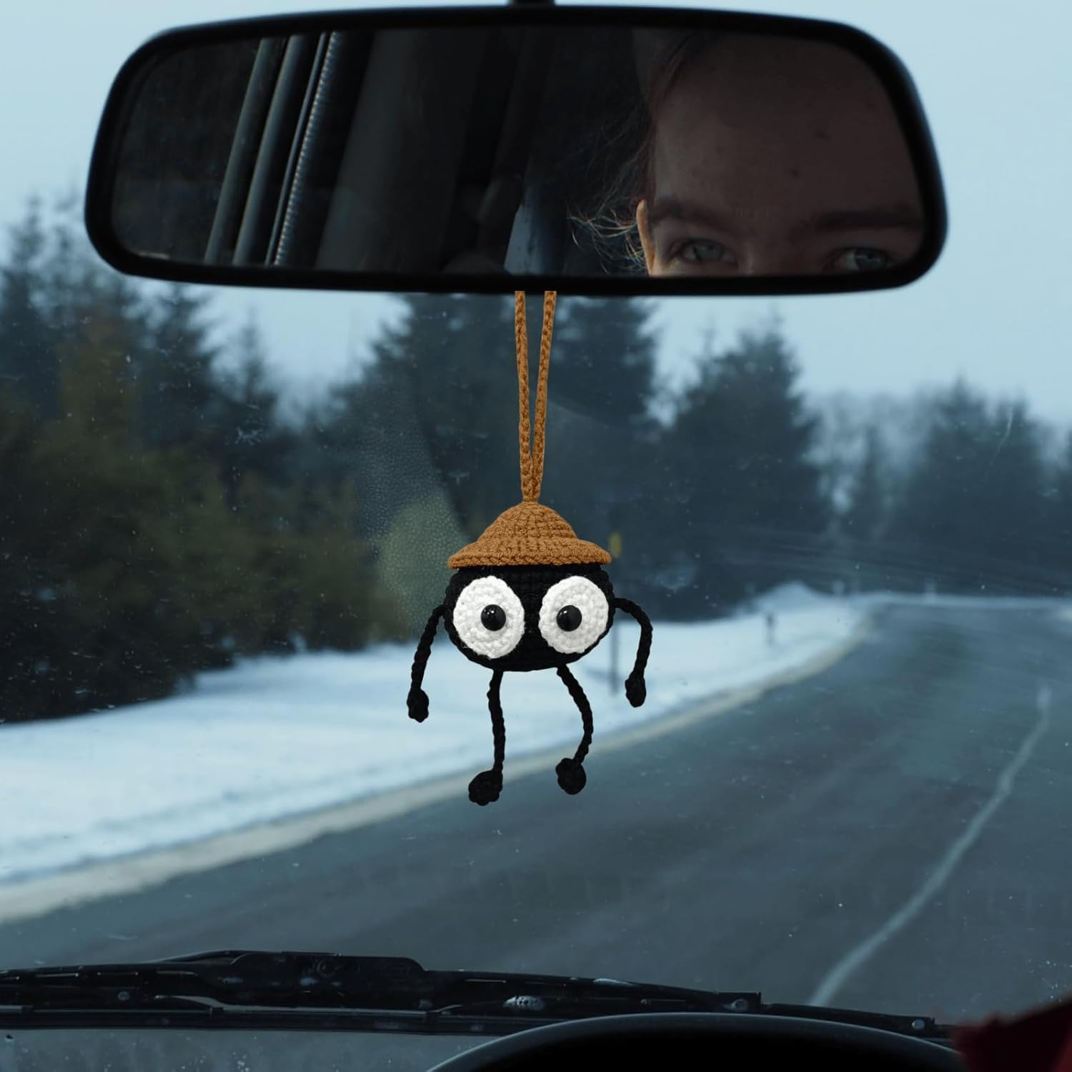 Cute Soot Sprite Car Decor Dashboard Hanging Ornament