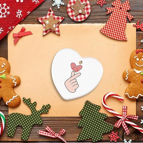 Stalsme Christmas Ornament Heart Shaped Plaque Decorations