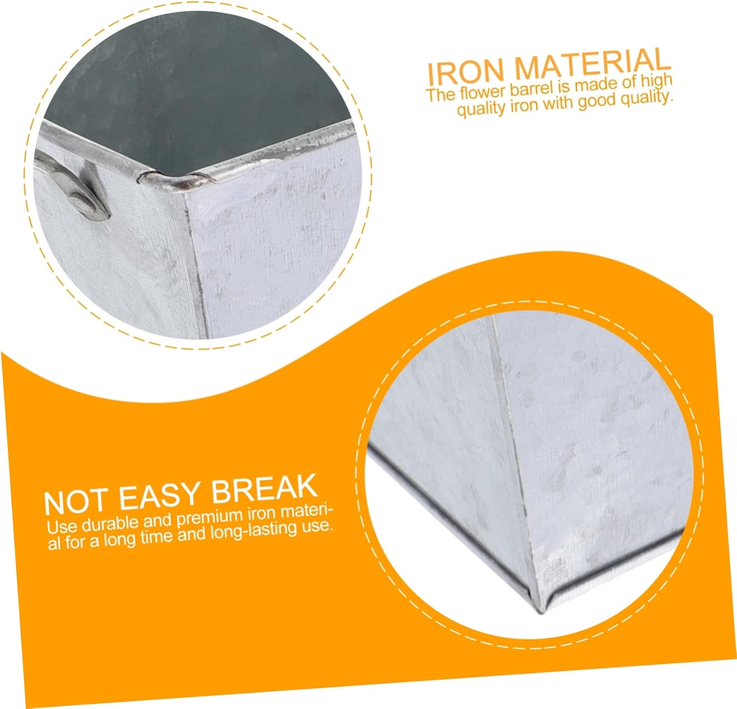 Cabilock Simple Iron Flower Bucket for Dried Flowers