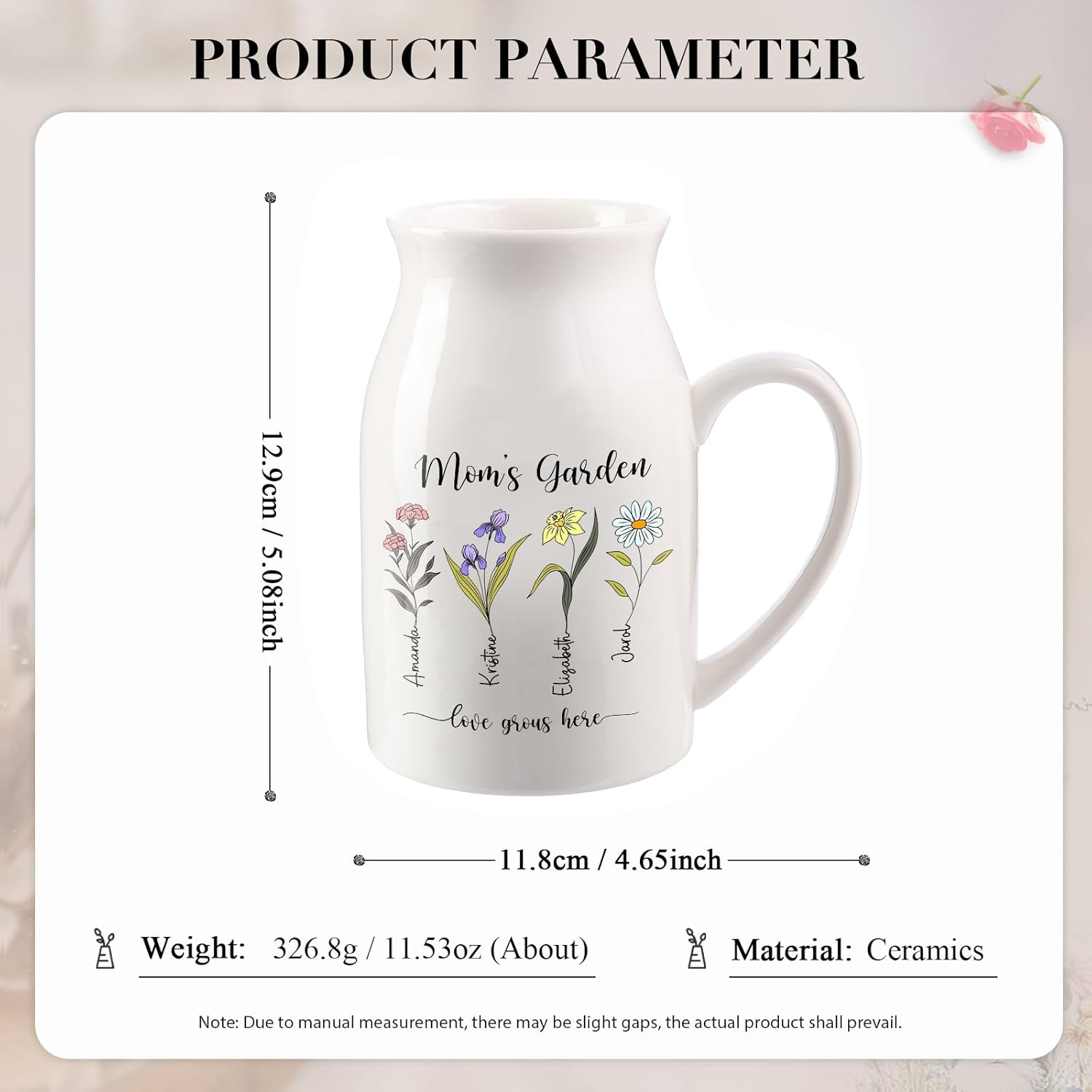 Personalized Flower Vase for Home Decor and Gifts