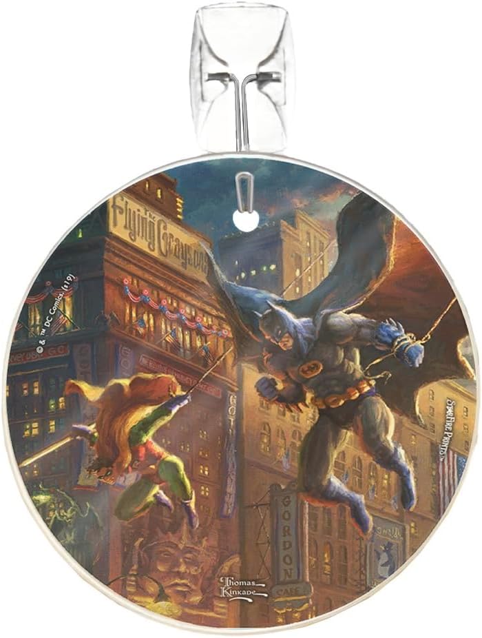 Thomas Kinkade The Dark Knight Saves Gotham City 35 Inch Glass Art