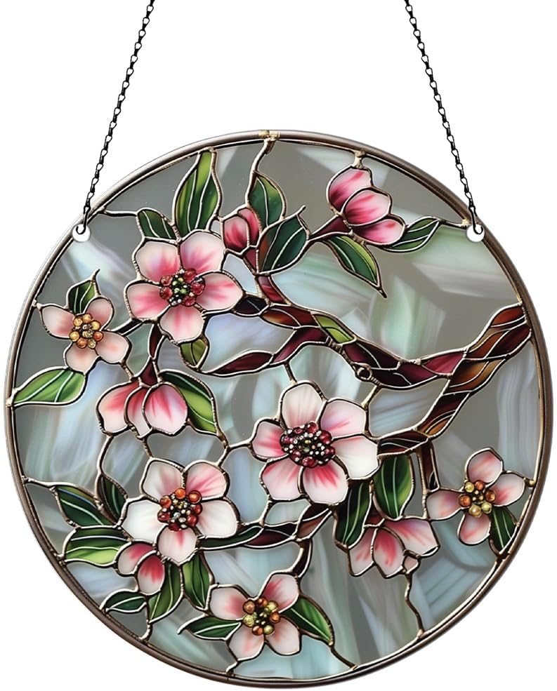 Cherry Blossom Branch Acrylic Window Hanging Ornament