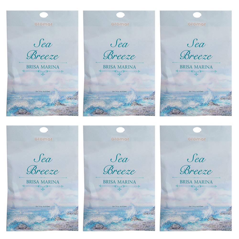 6 Sea Breeze Scented Aroma Sachets for Home Drawer Closet Cars