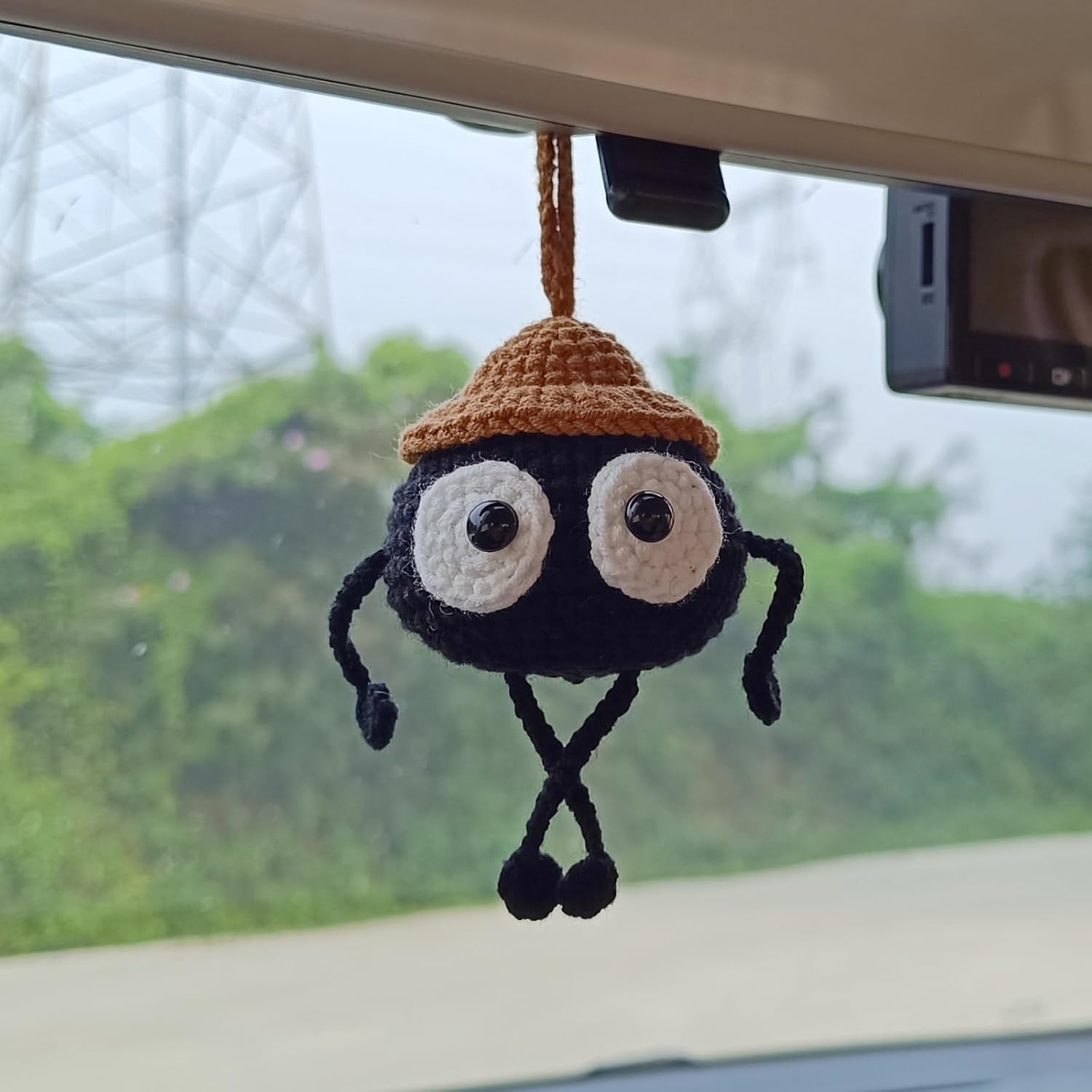 Cute Soot Sprite Car Decor Dashboard Hanging Ornament