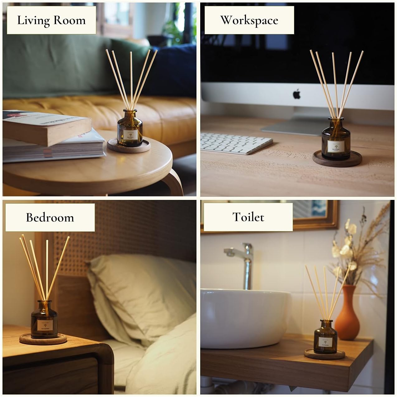 Pristine Hotel Scent Diffuser Refill Fresh Rose Tangerine Cedarwood