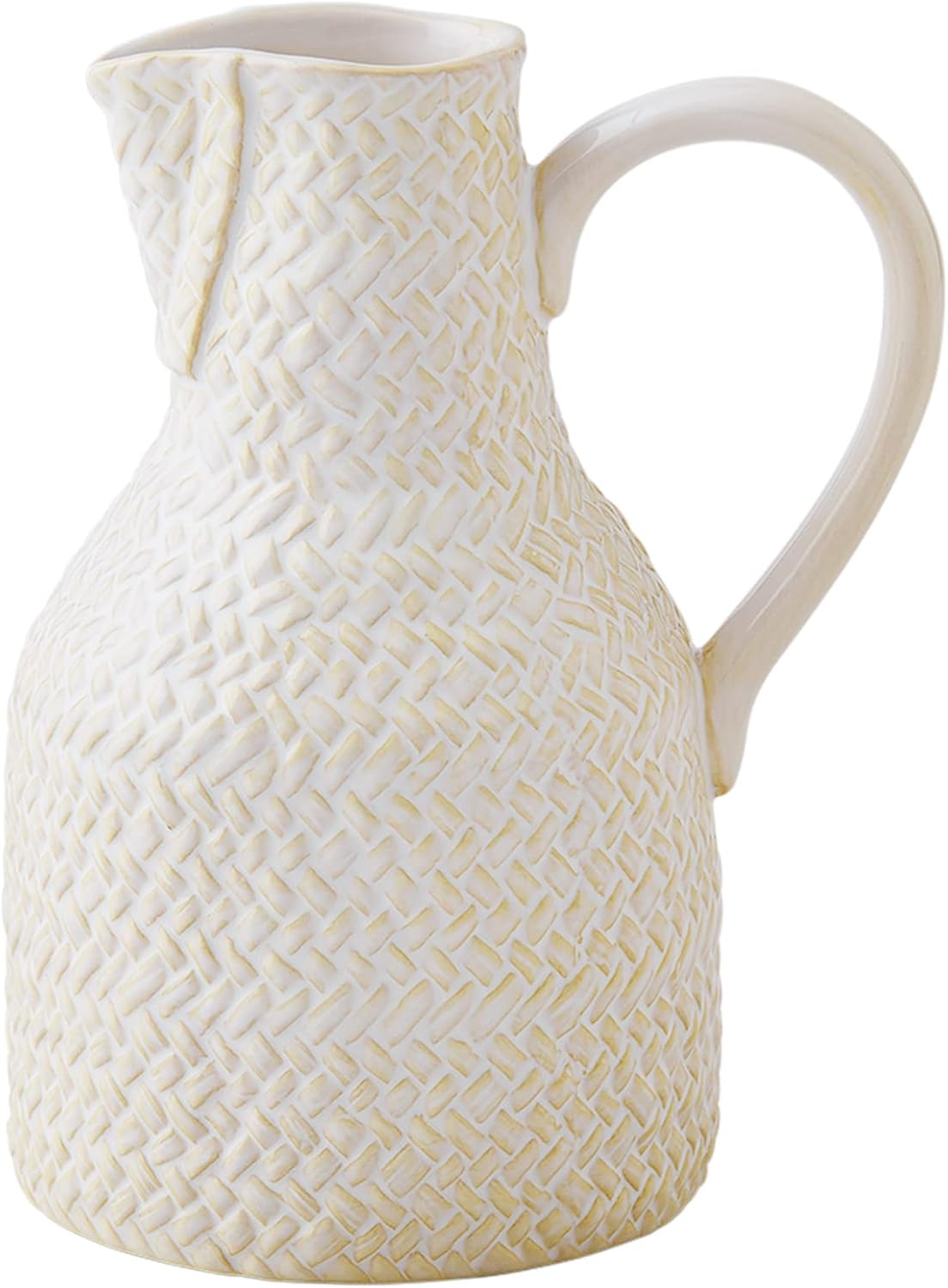 Mud Pie Cream Stoneware Jug Bud Vase Medium