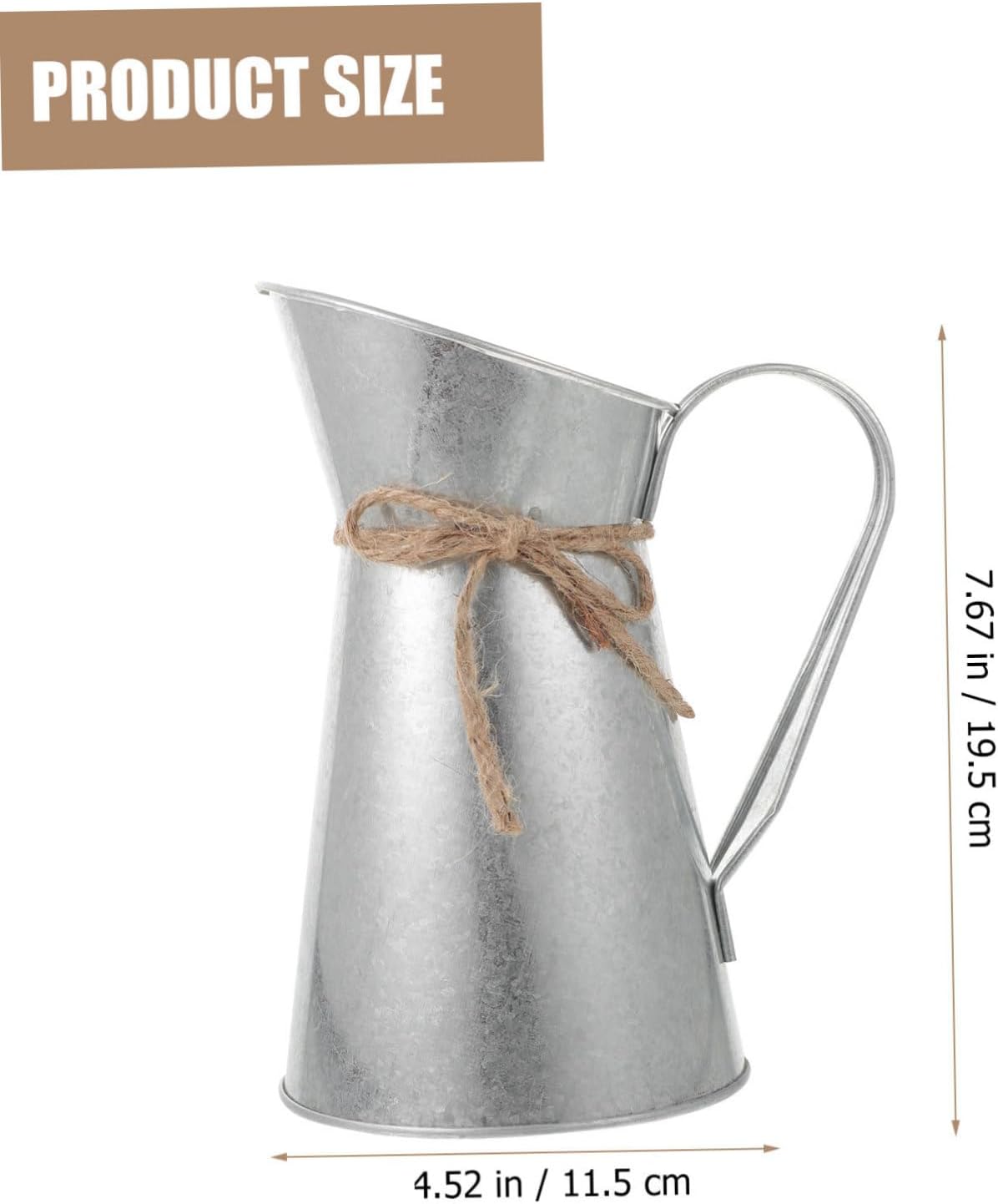 Retro European-Style Dried Flower Iron Bucket Decorative Vase
