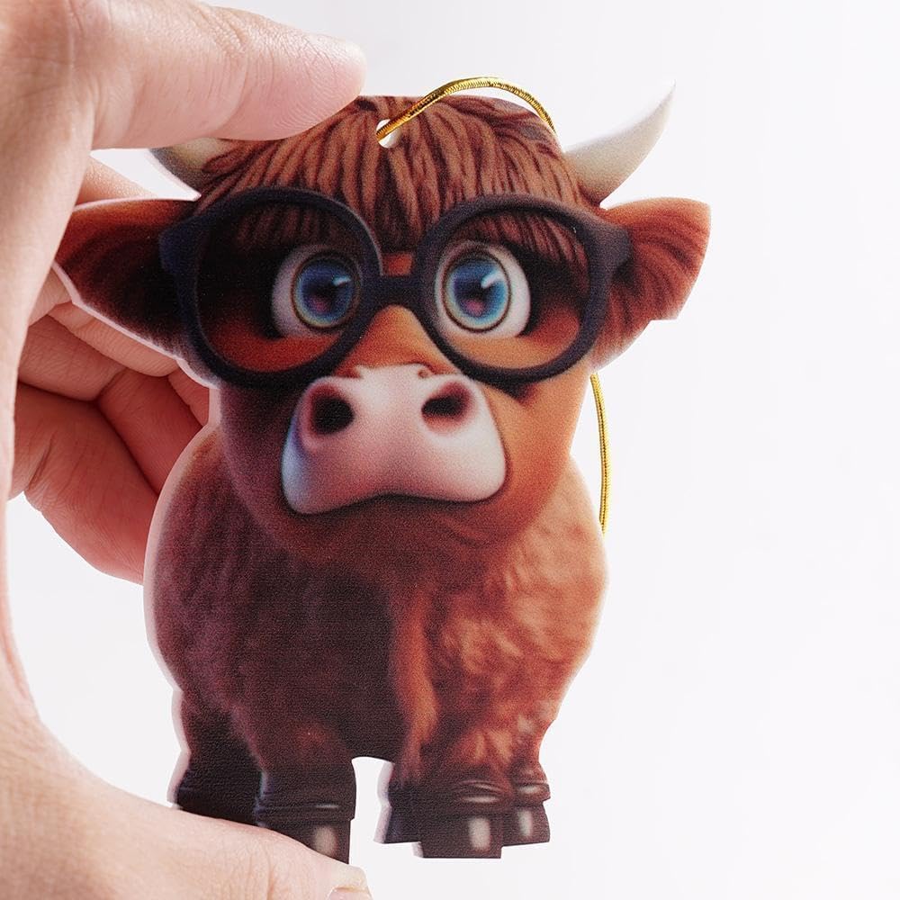 Cute Cartoon Cow Hanging Ornament for Home and Car