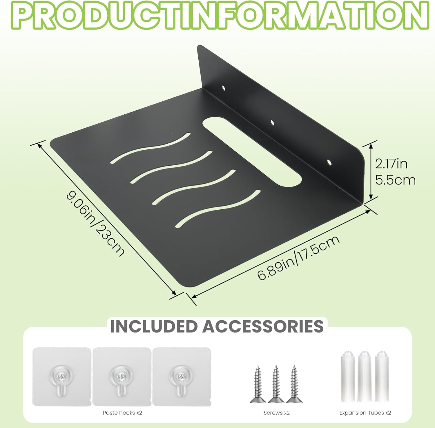 Steel Floating Shelves for Wall Black 906x689 in