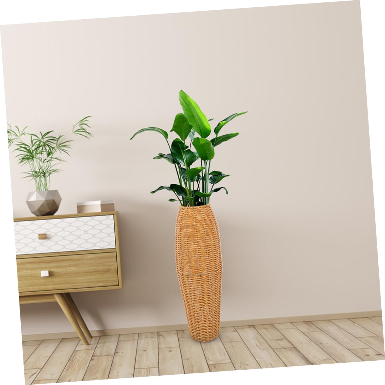 2pcs Rustic Woven Vase for Living Room Decor