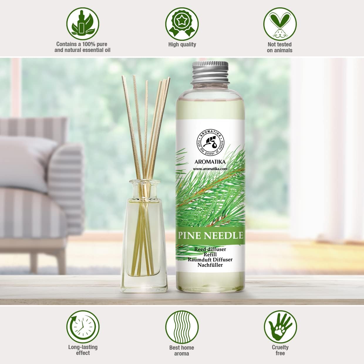 Pine Diffuser Refill 68 Fl Oz - Fresh Natural Fragrance