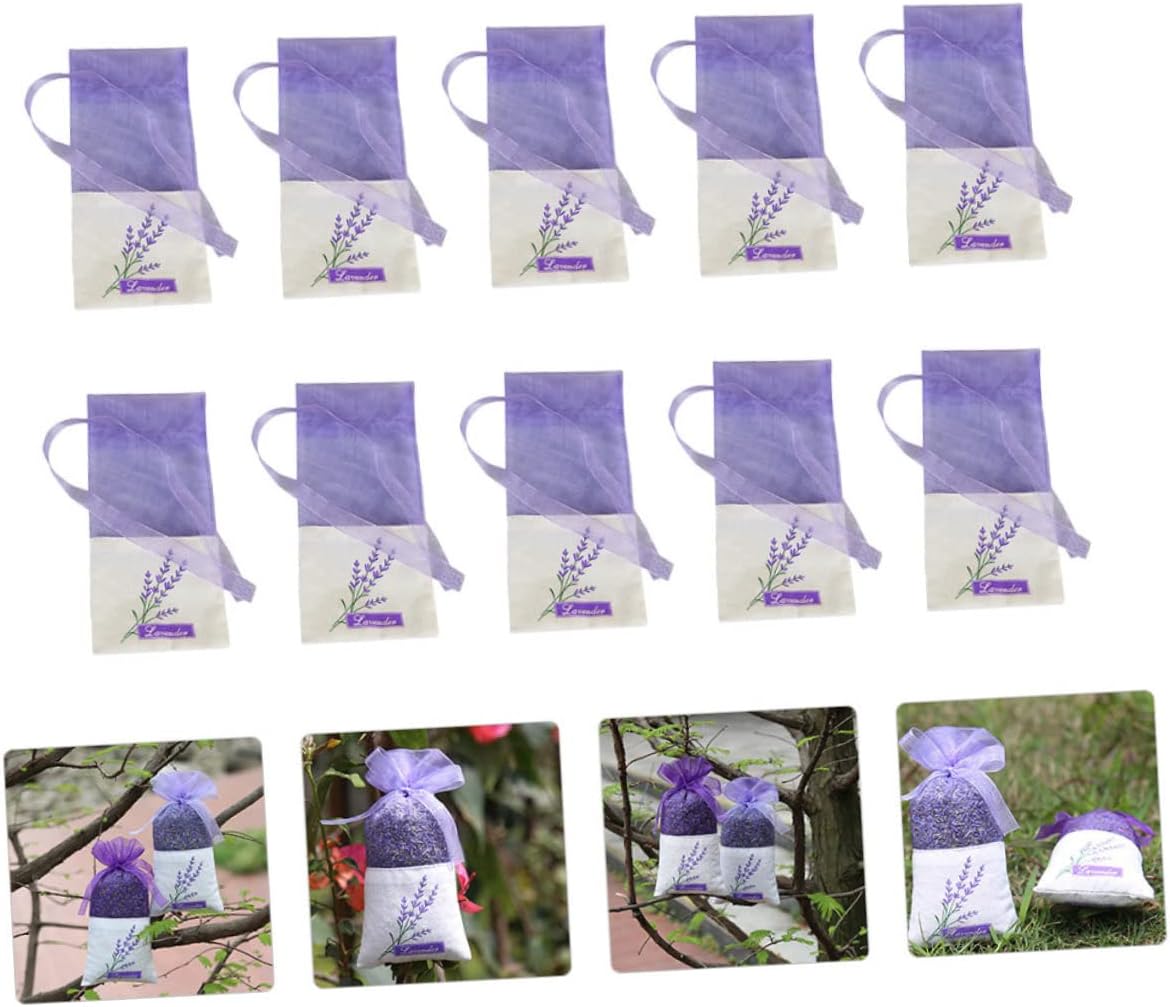 22Pcs Lavender Sachet Bags with Handmade Floral Design for Home and Car Decoration