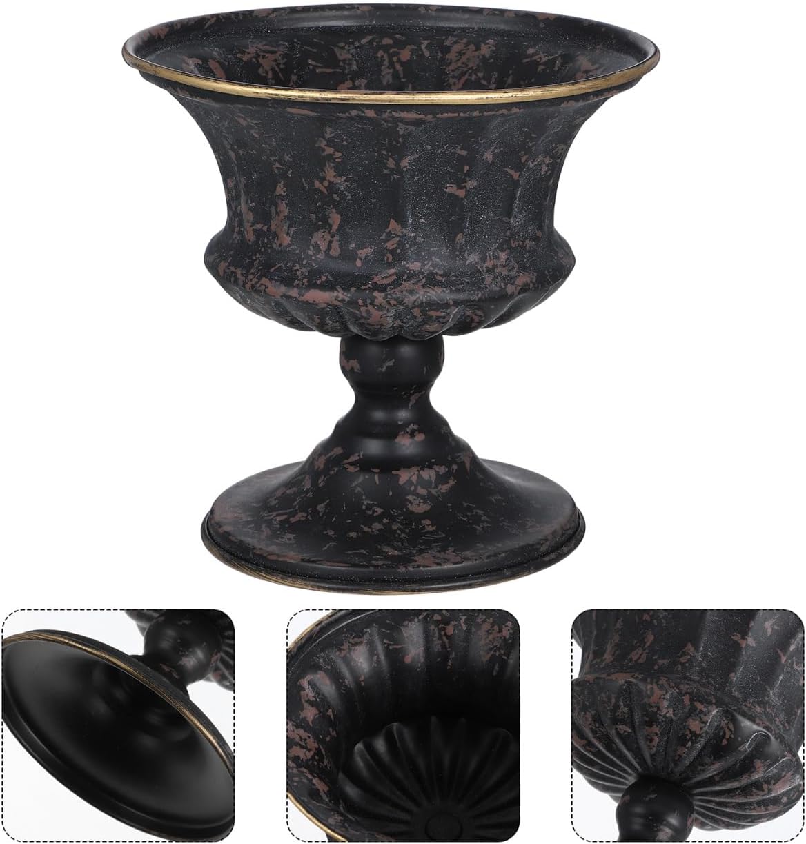 Vintage Metal Urn Planter 6 Inch