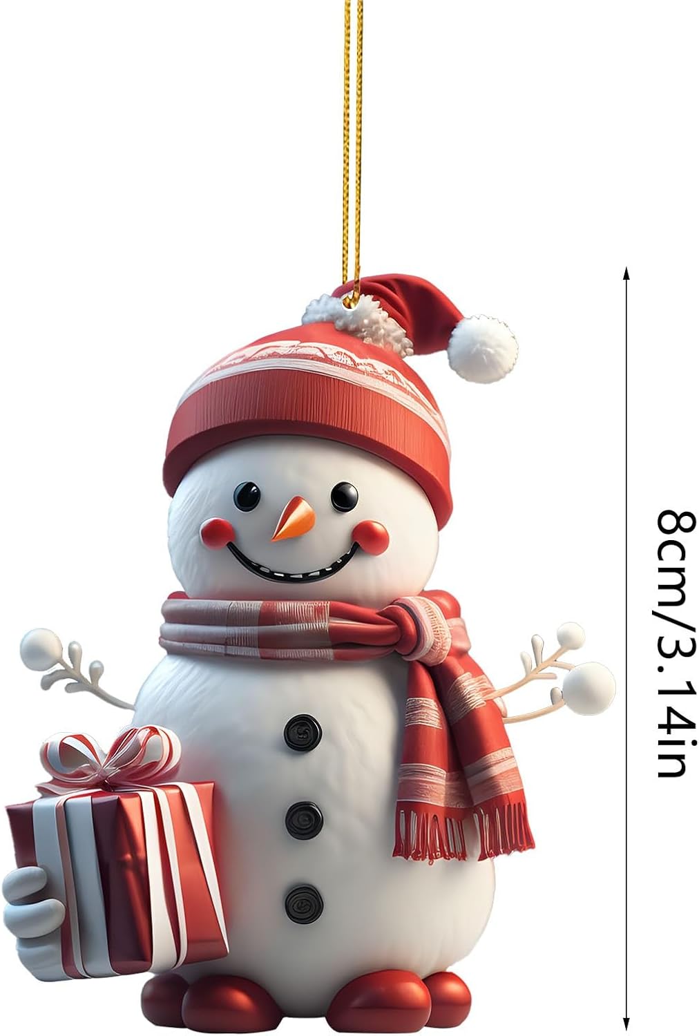 2024 Christmas Tree Hanging Decorations Snowman Cartoon Car Decor