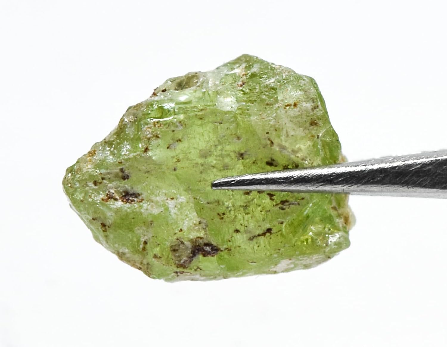 13ct 15mm Green Peridot Rough Gemstone - Natural Olivine Crystal Raw Specimen from Pakistan