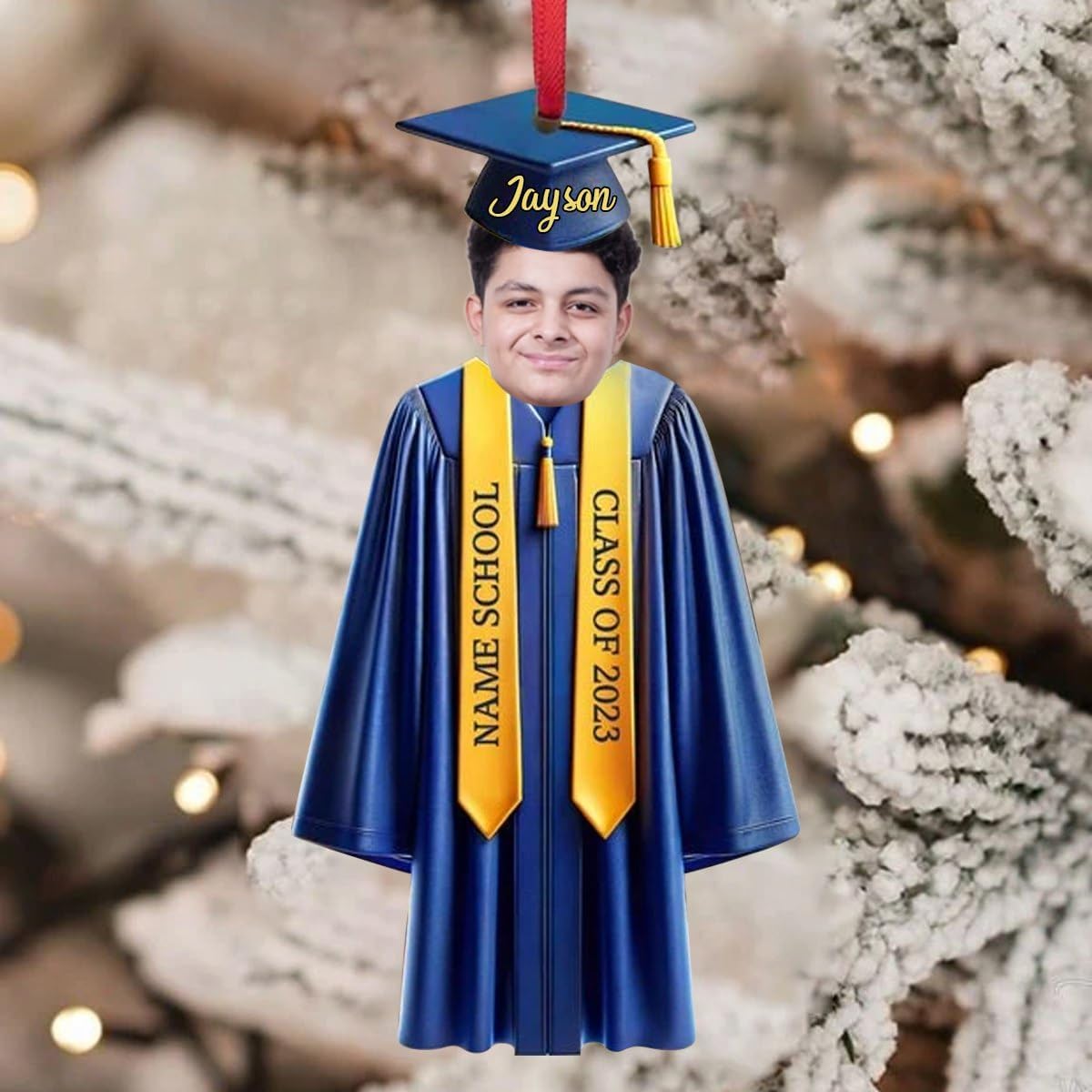 Personalized Upload Photo Graduation Ornament 2025