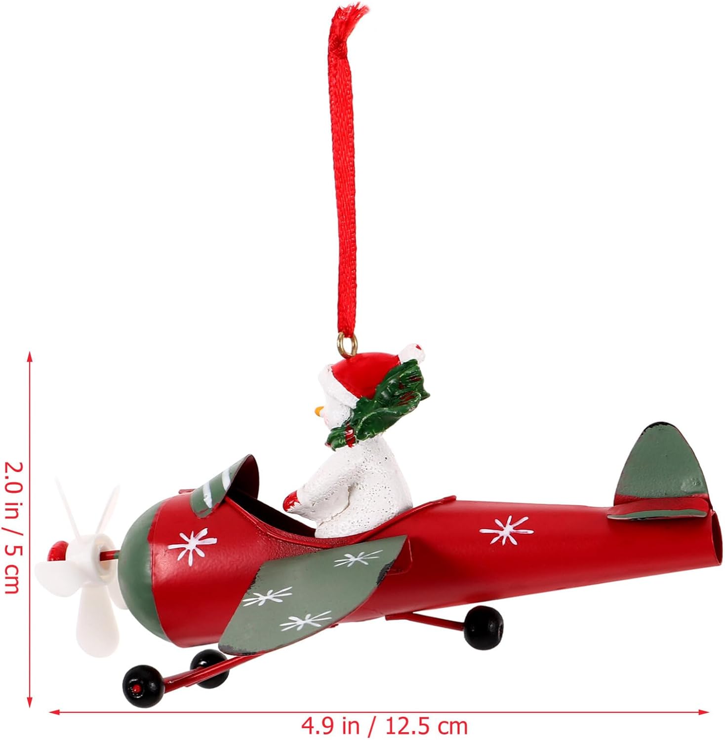 PRETYZOOM Funny Santa Airplane Ornament Christmas Tree Decoration