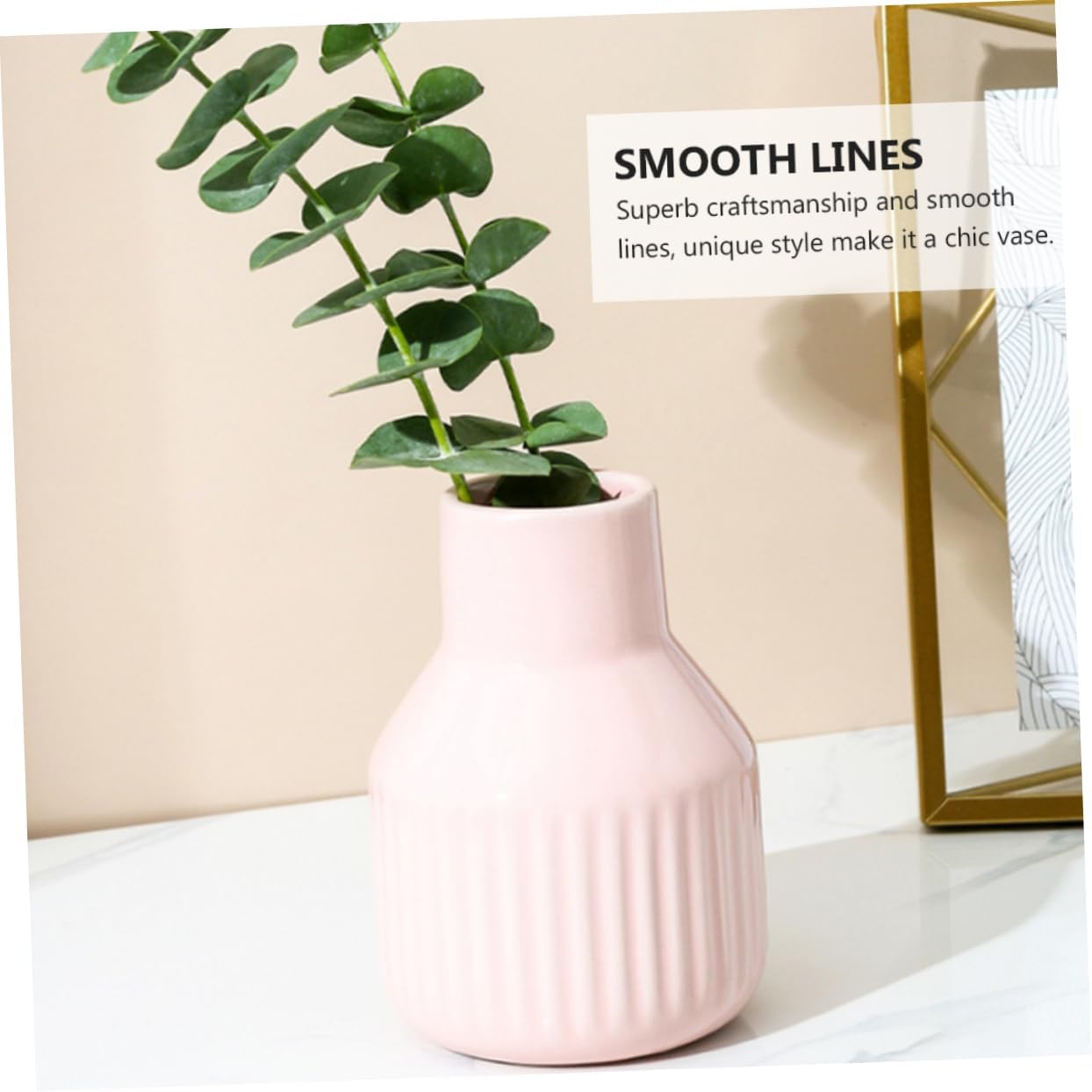 VINTORKY Desktop Ceramic Flower Vase Aesthetic Home Decor