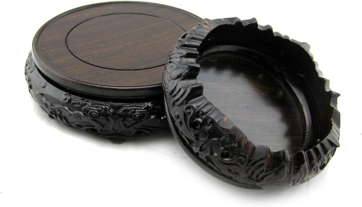 GOLDYWENDY Oriental Luxury Round Elm Solid Wood Vase Stand Base 39in Diameter