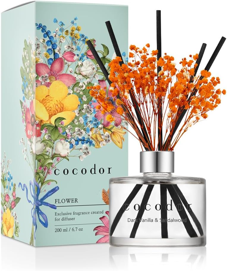 Cocodor Flower Reed Diffuser Set - Dark Vanilla Sandalwood