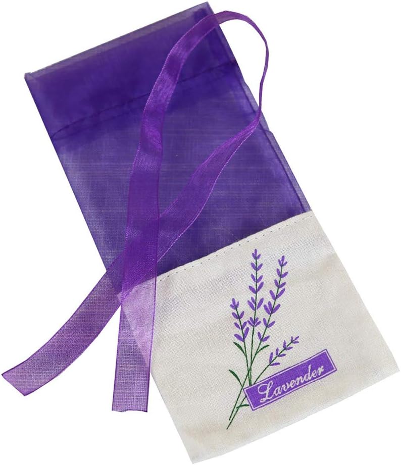 Lavender Sachet Bags 30pcs Deep Purple Porcelain Embroidery