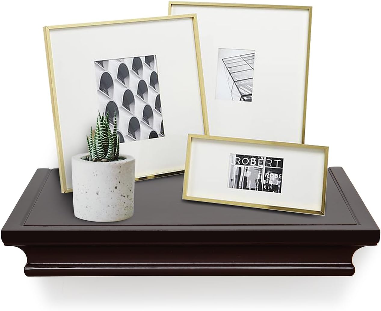 AHDECOR Floating Shelves Wall Mounted 12 Wide 775 Deep Espresso Brown