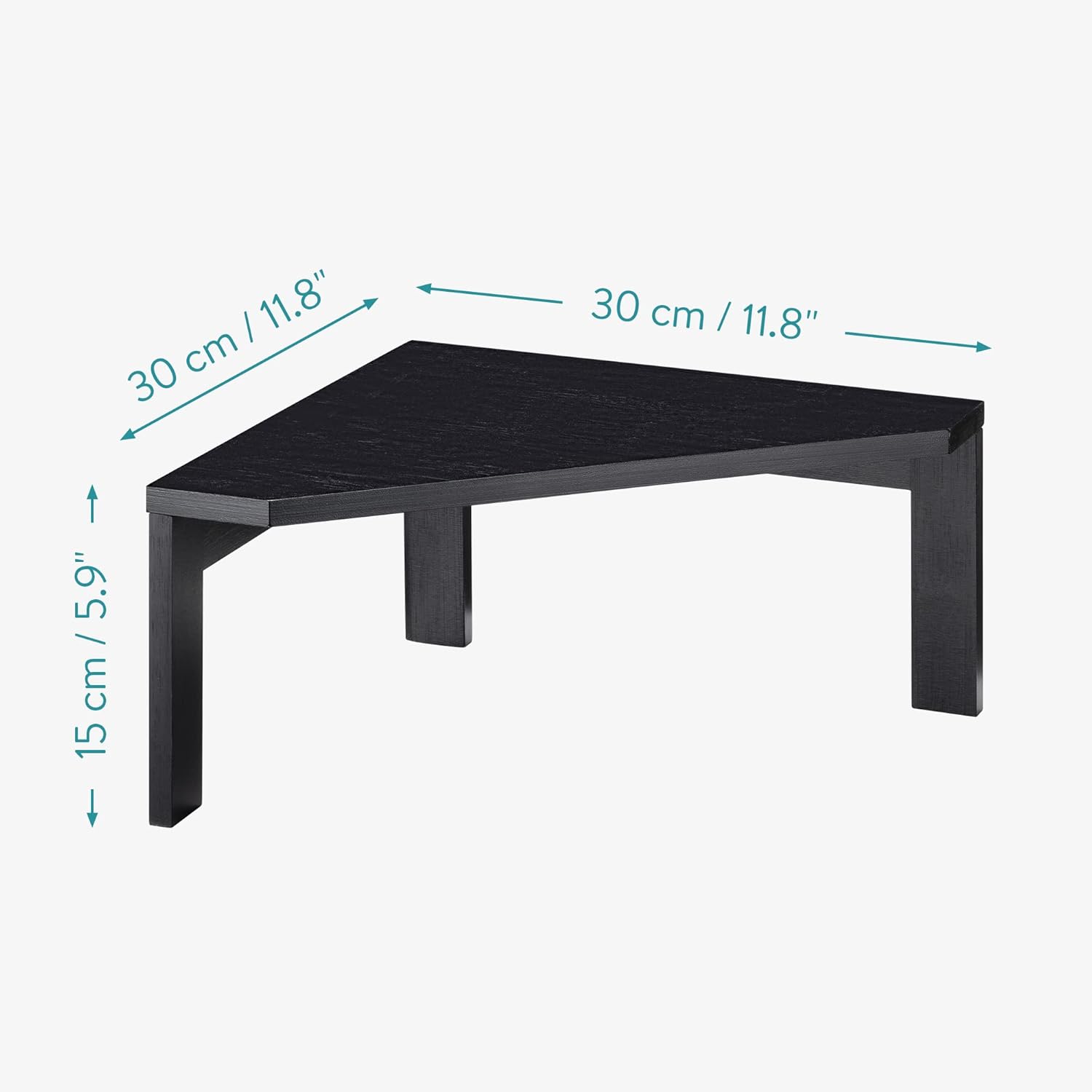 Navaris Bamboo Corner Shelf Unit - Black