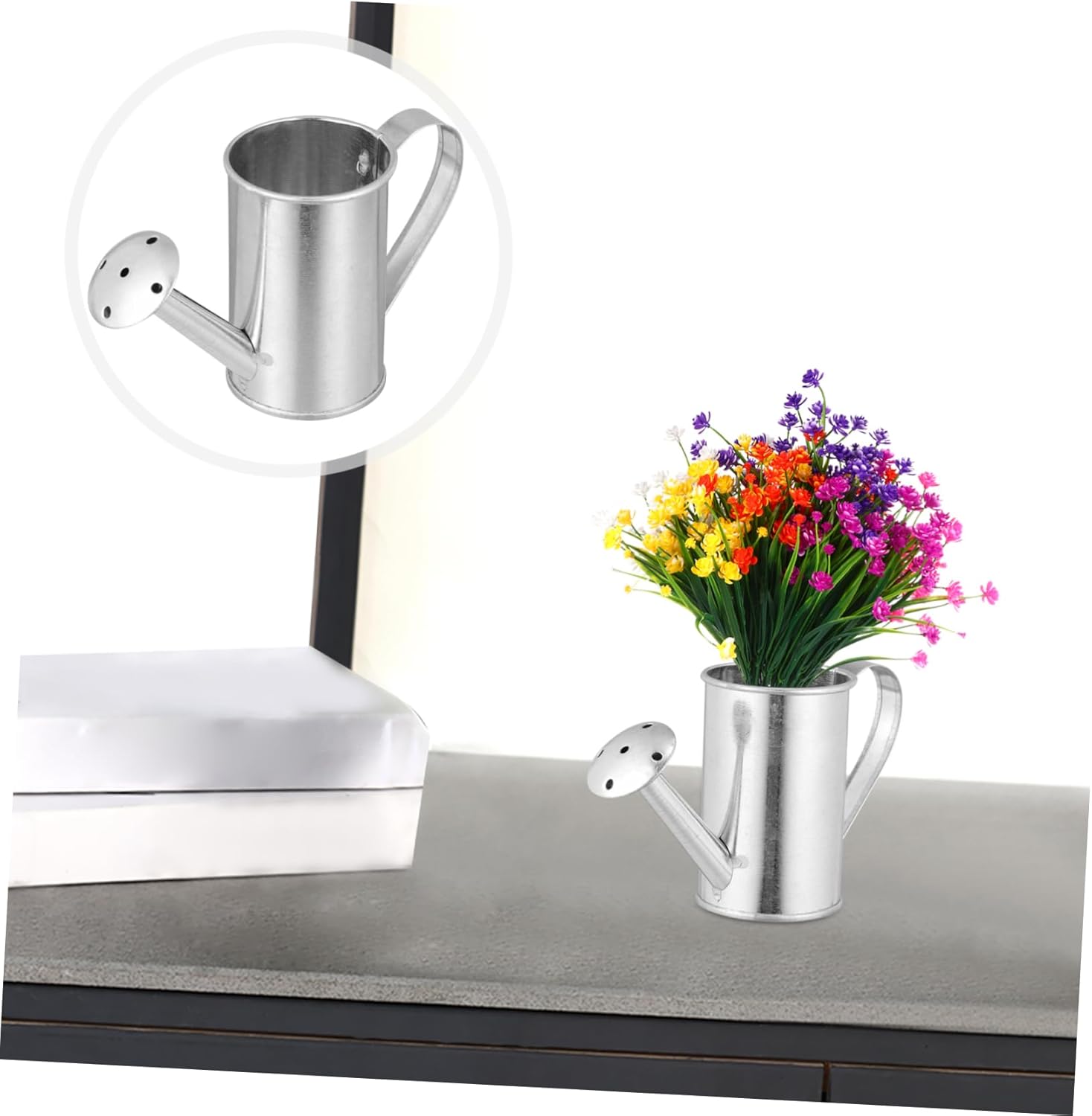 Alipis 6pcs Retro Iron Art Flower Bucket Rustic Decor Vase